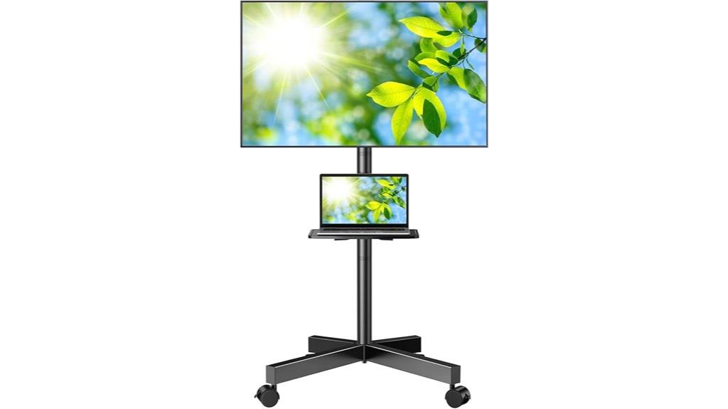 adjustable mobile tv stand