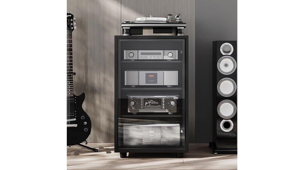 adjustable shelves media cabinet