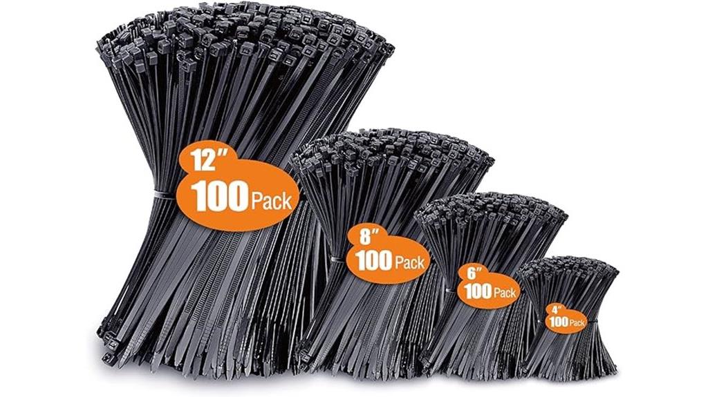 assorted zip ties pack