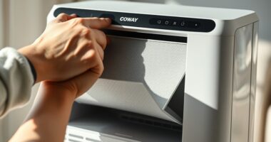 clean coway air purifier