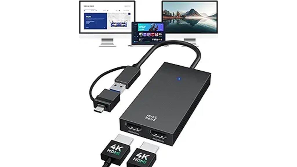 dual hdmi 4k adapter