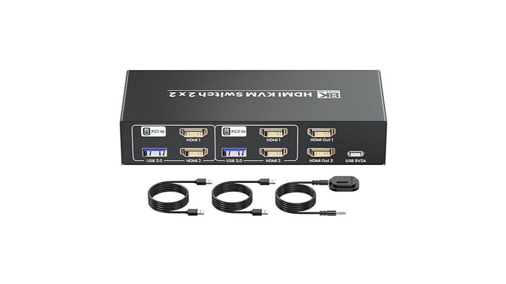 dual monitor 8k hdmi switch