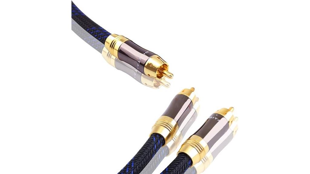 dual rca y adapter cable