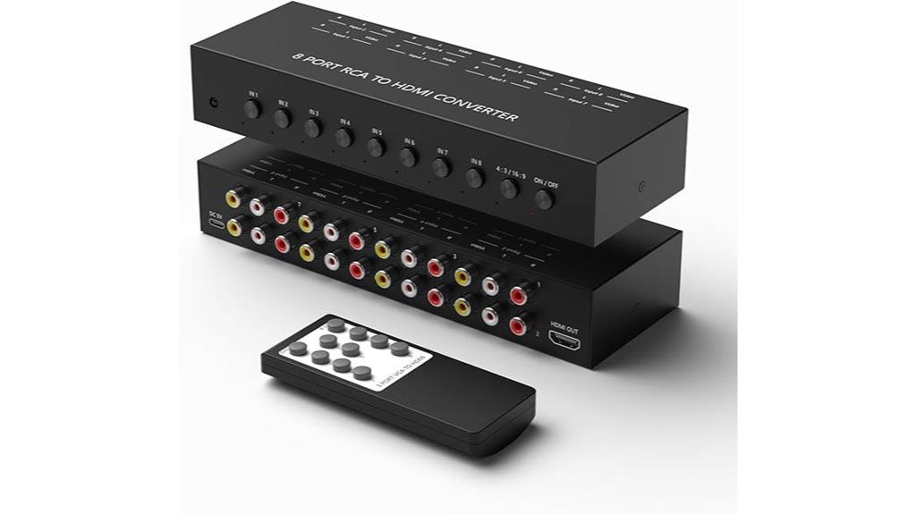 eight port av hdmi converter