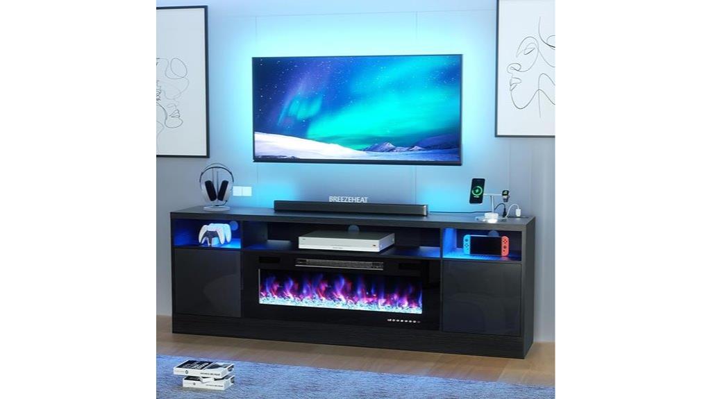 electric fireplace tv stand