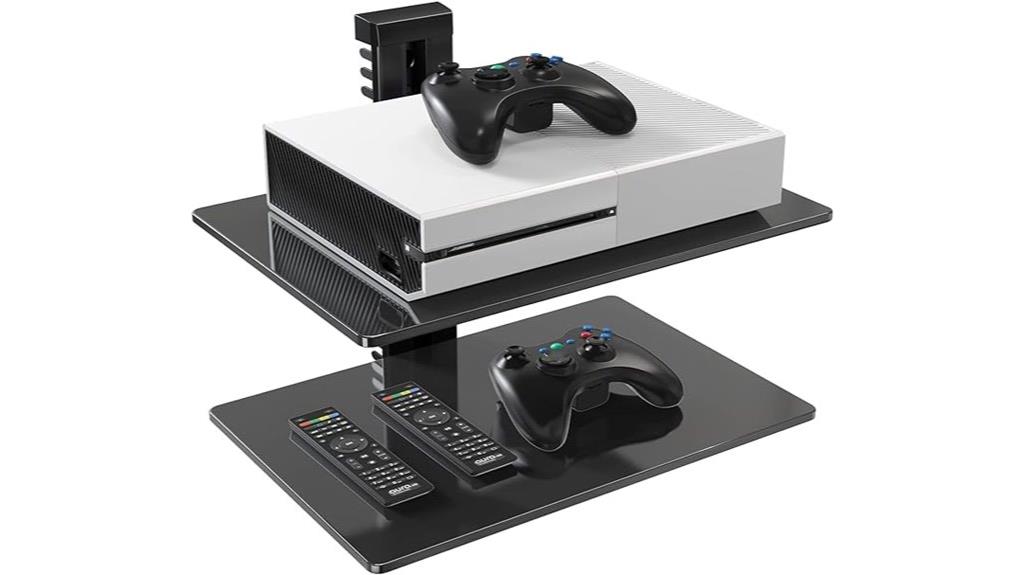 floating tv component shelf