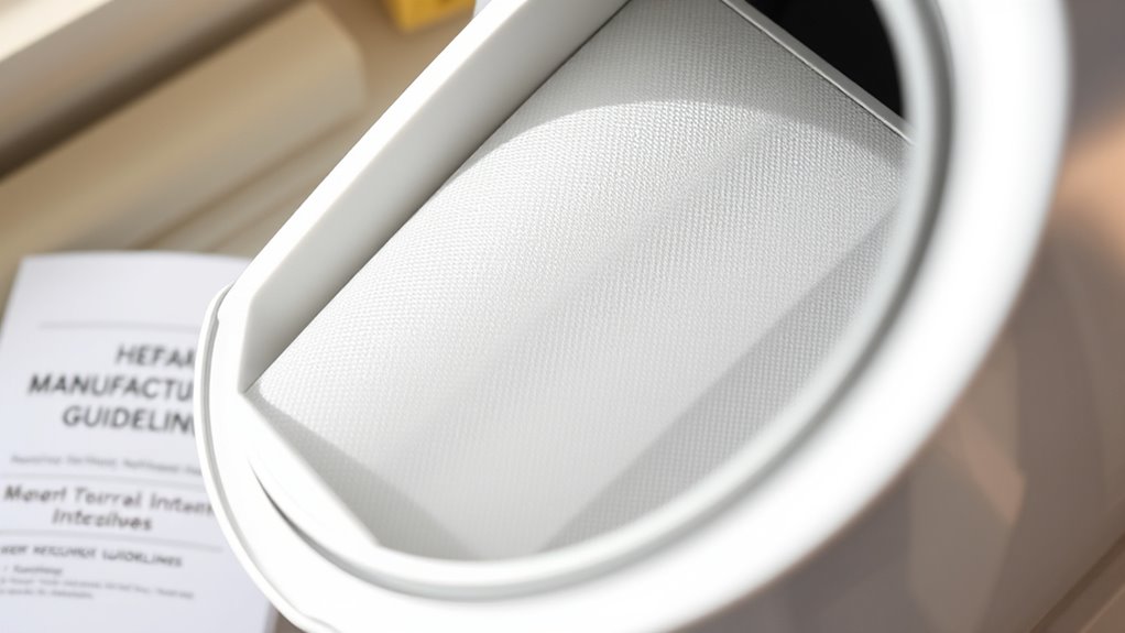 follow manufacturer s filter guidelines
