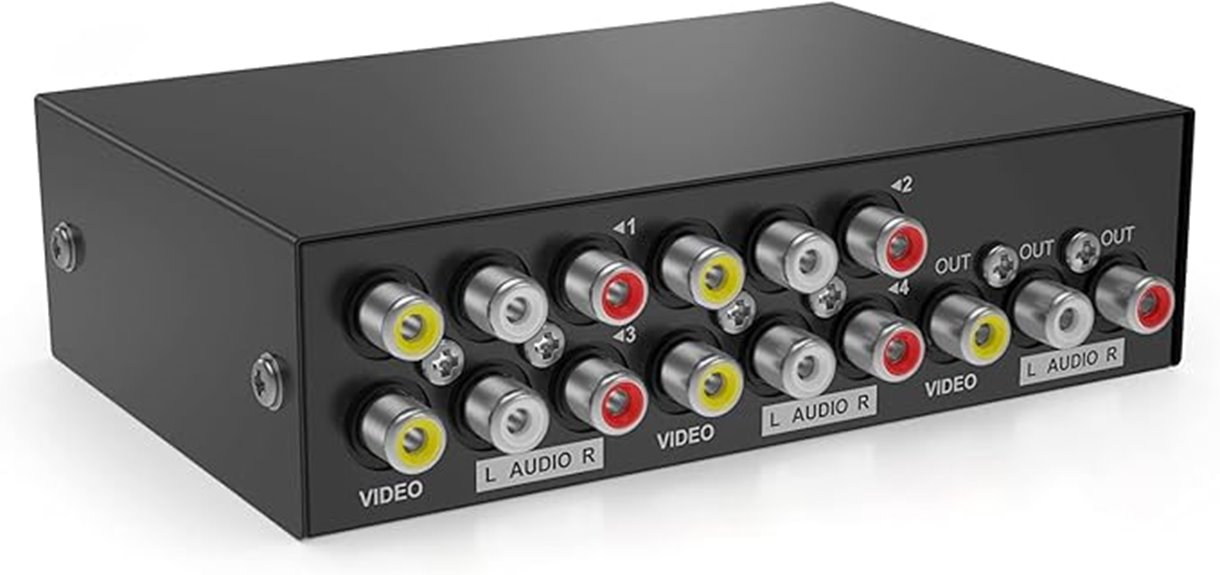 four input rca switch