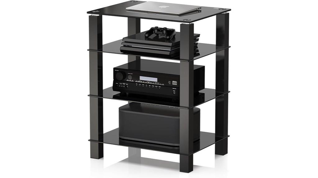 four tier media stand