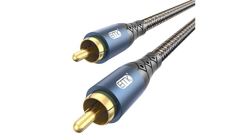 gold plated 10ft subwoofer cable