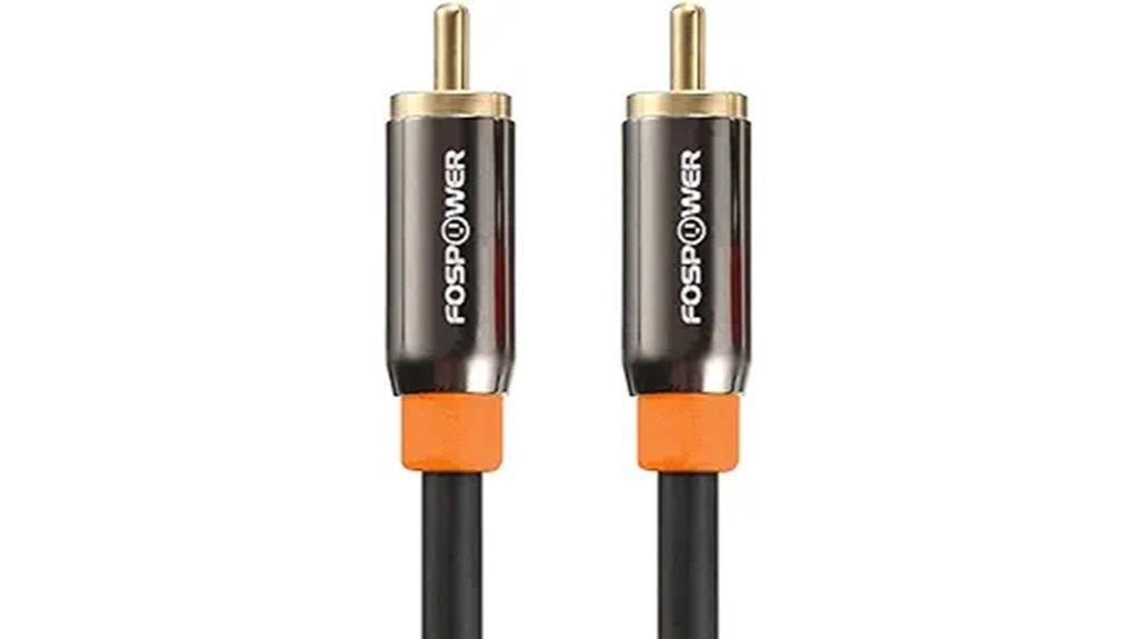 gold plated coaxial audio cable