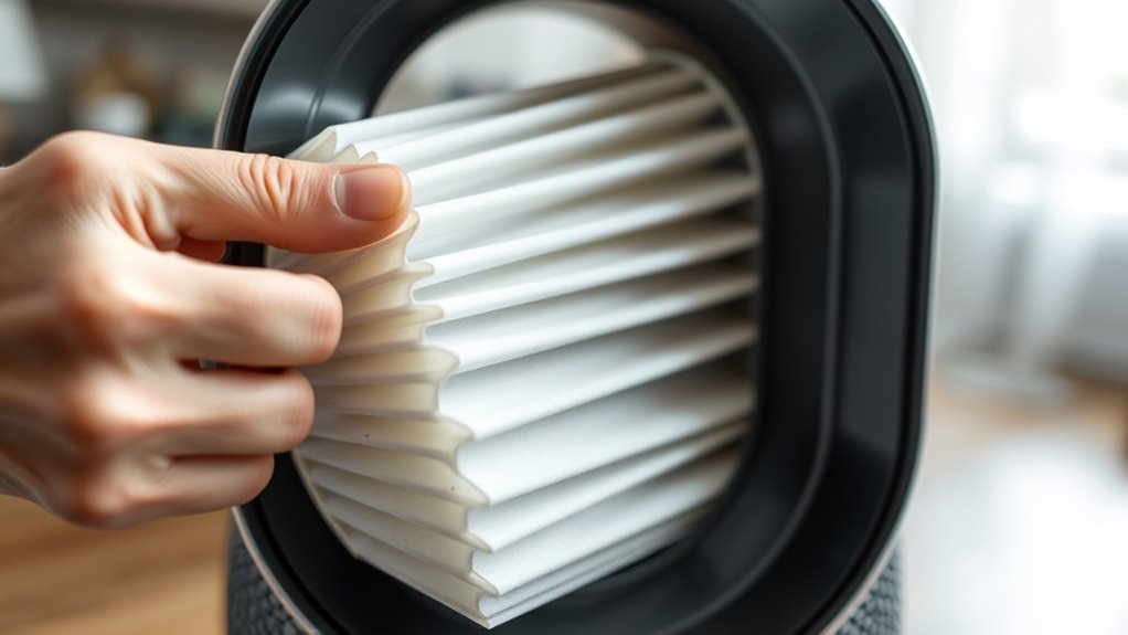 handle filter gently and carefully