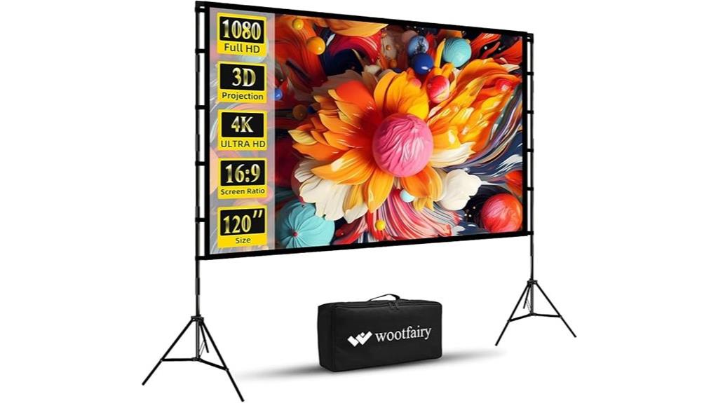 large portable projector screen