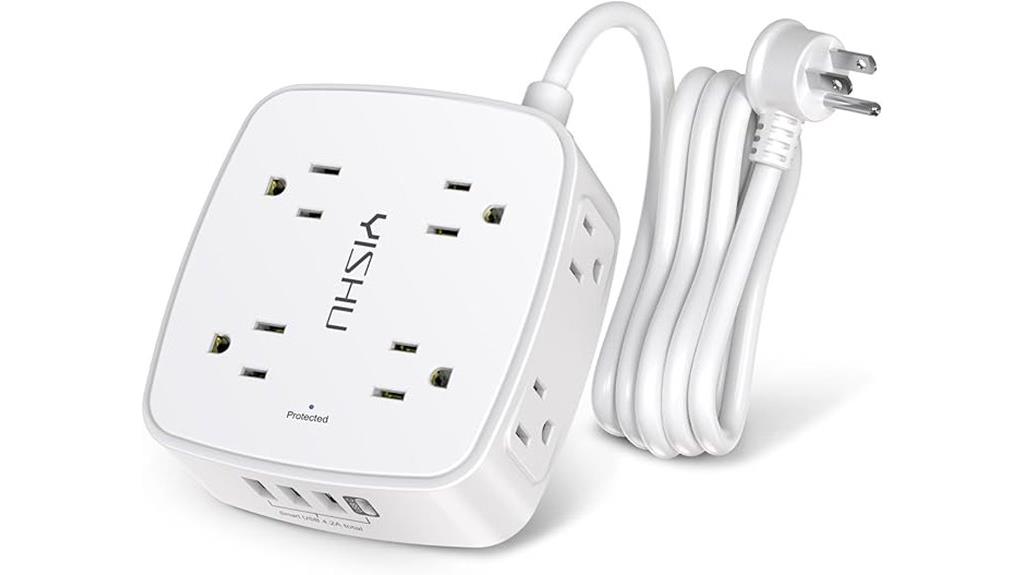 long cord usb power strip