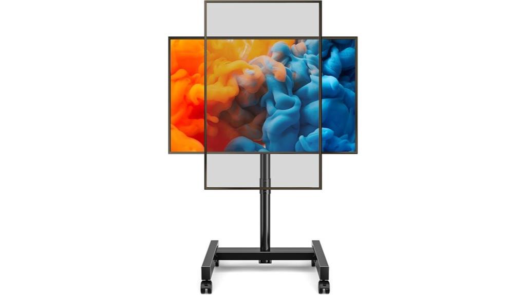 mobile tv cart with rotating mount