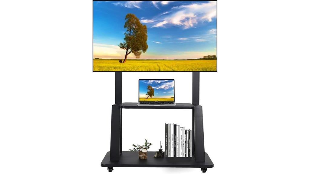 mobile tv stand wheels