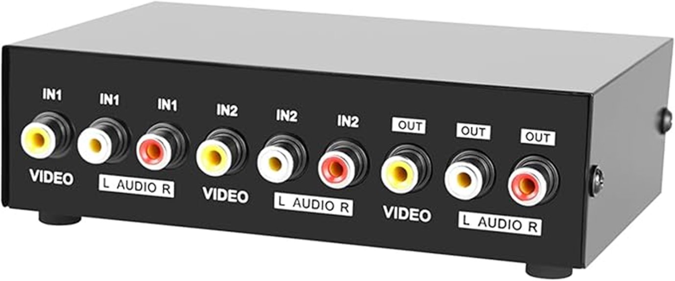 panlong 2 input rca switch