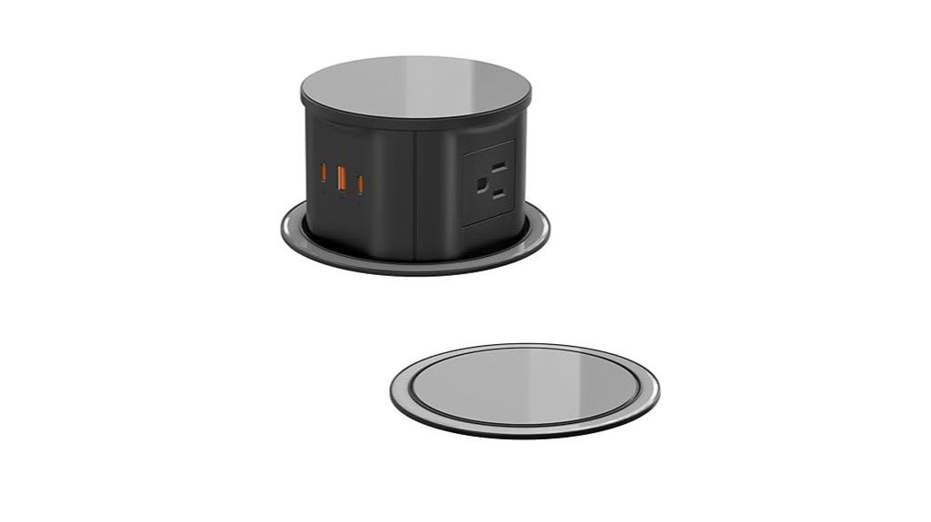 pop up outlet with usb