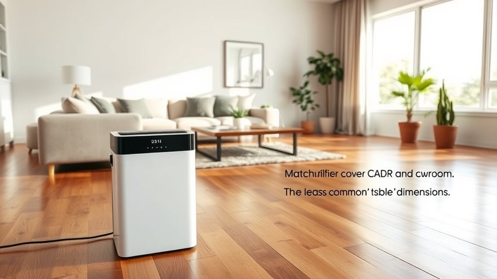 proper air purifier sizing