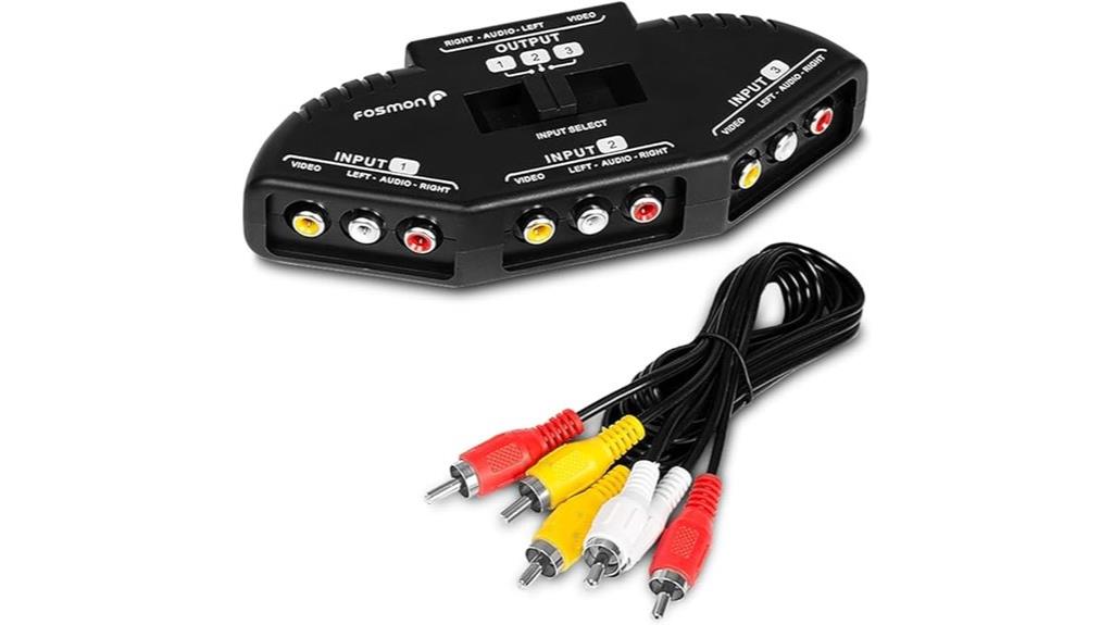 rca splitter av switch