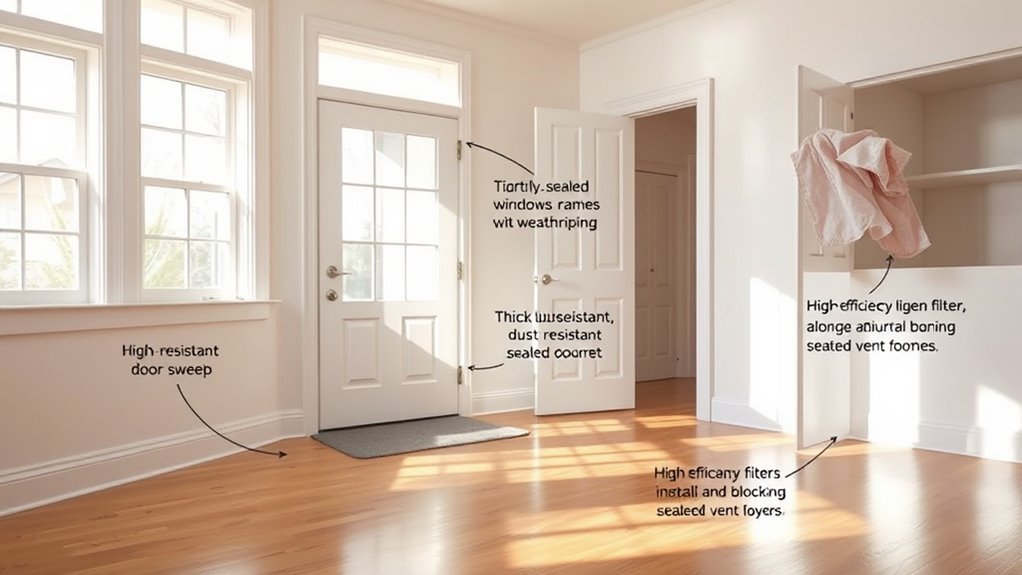 seal gaps to reduce allergens