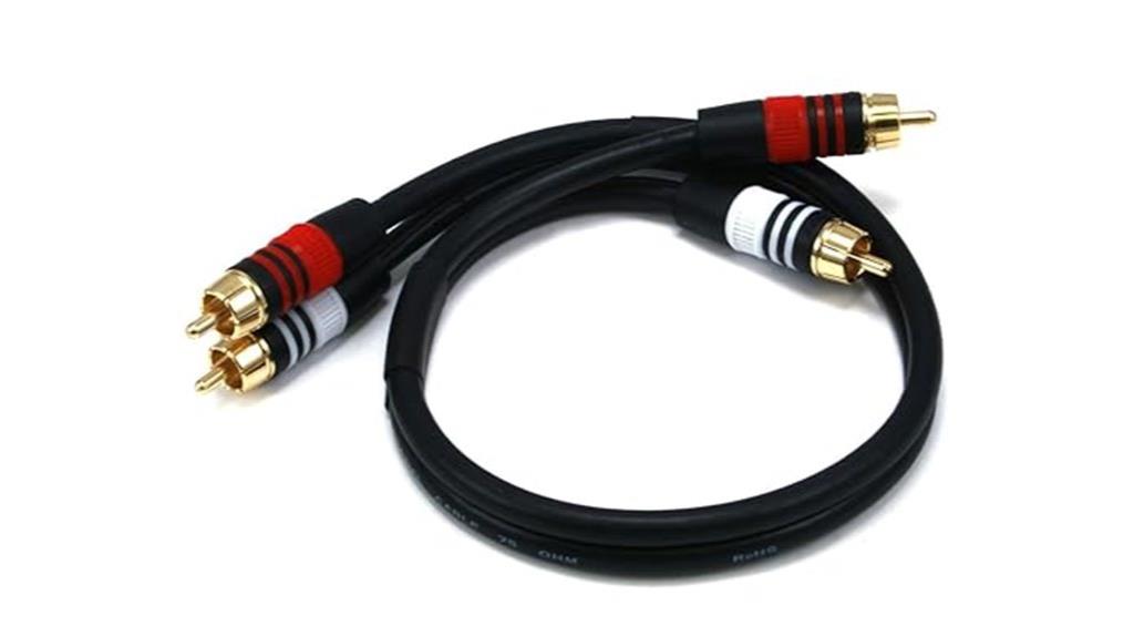 short black rca cable