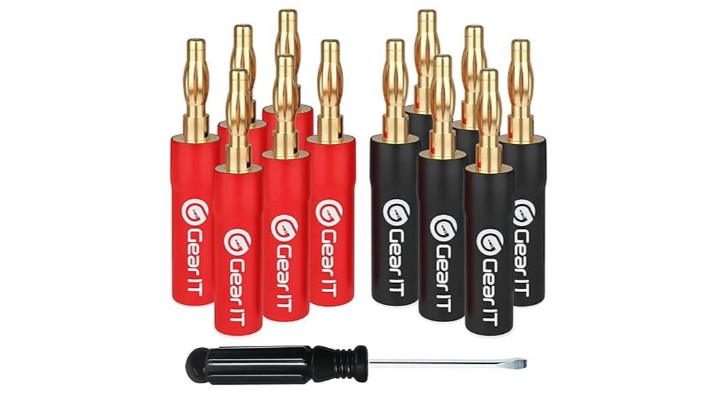 six pair banana plugs