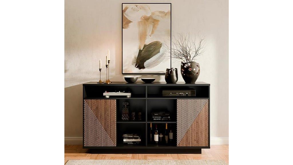 stylish fluted storage cabinet