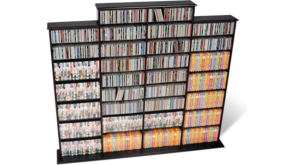 tall black media cabinet
