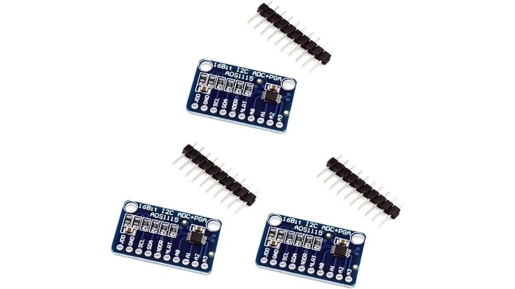 three ads1115 adcs