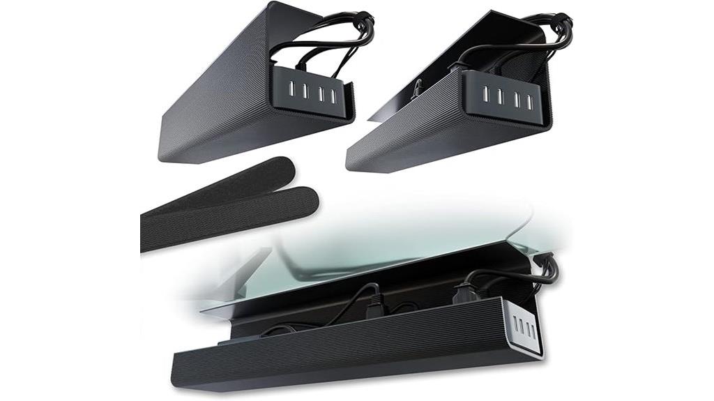 under desk cable tray