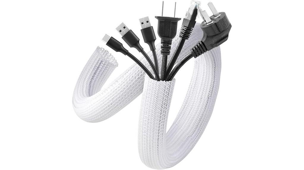 white cable sleeve set