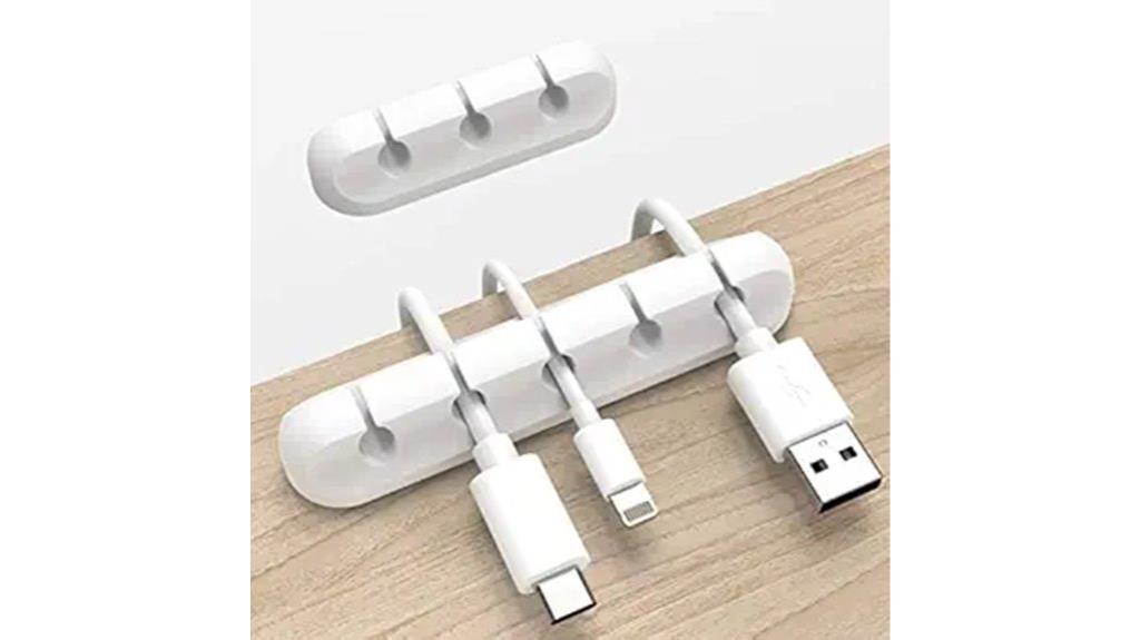 white cord clips pack