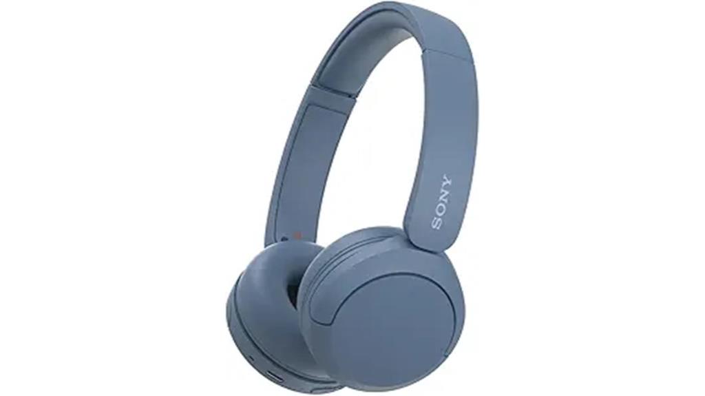 wireless bluetooth blue headphones