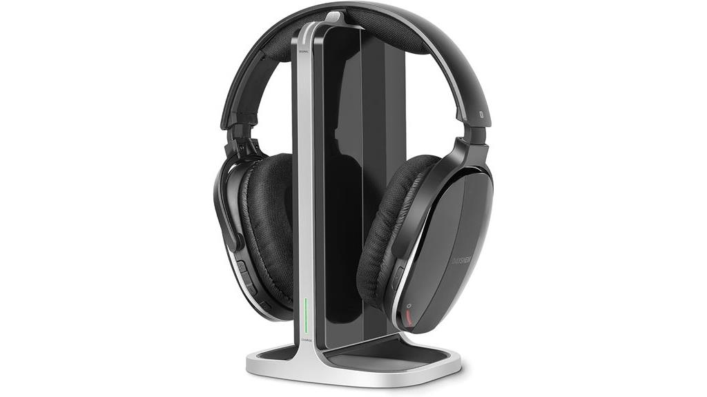 wireless tv headphones with dock