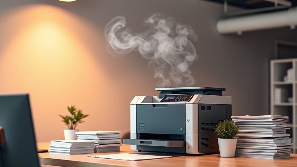 office printer emissions management