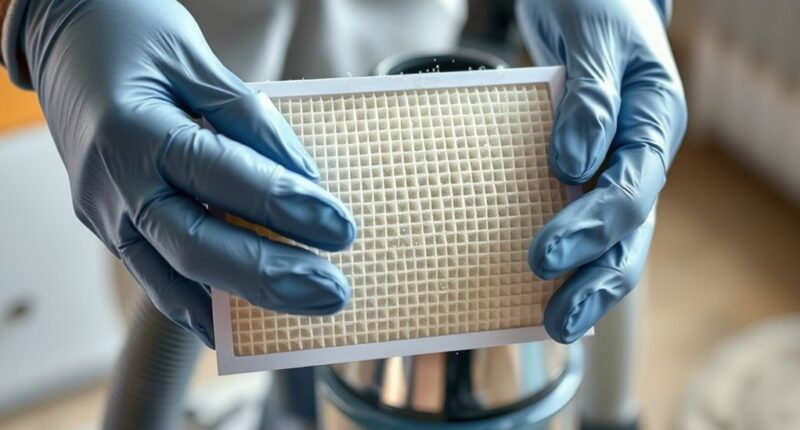vacuuming hepa filters safely