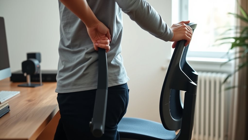 adjust chair and desk heights