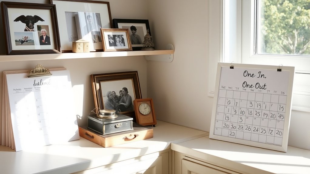 balance sentimental items regularly