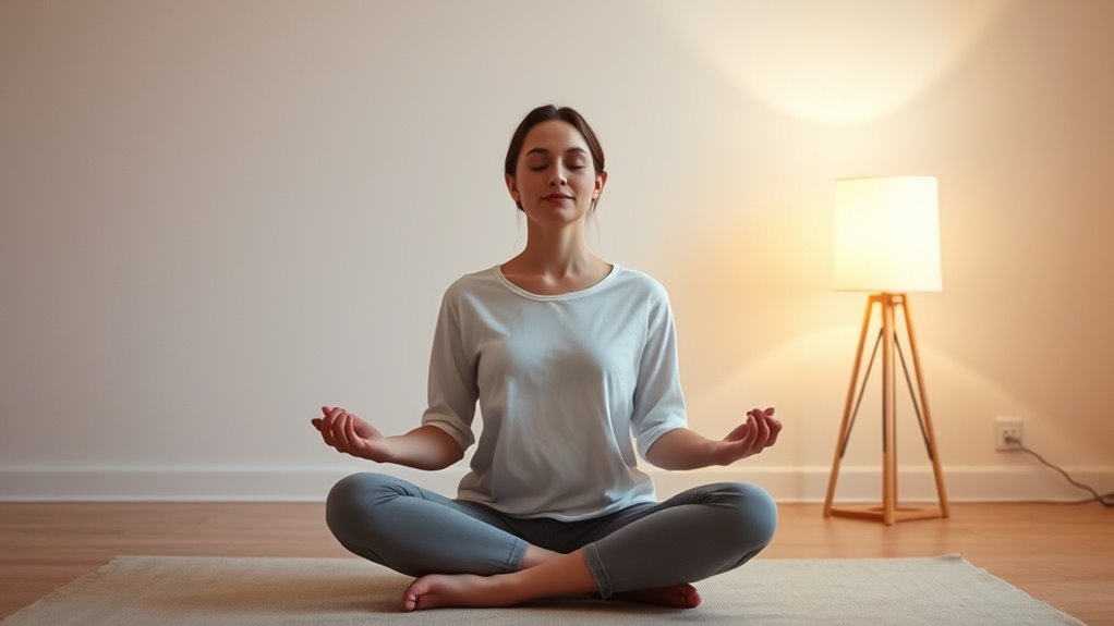 controlled breathing calms stress