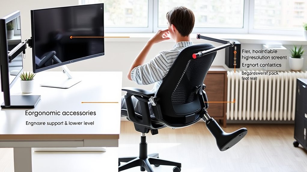 use supportive ergonomic accessories