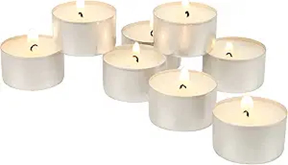 100 unscented tea lights