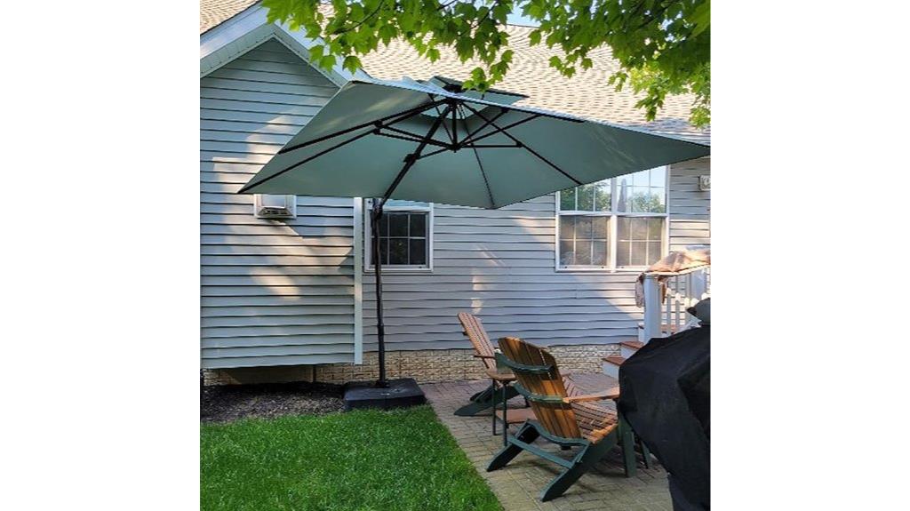 10 ft purple cantilever umbrella