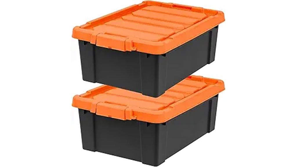 12 gallon lockable storage bins