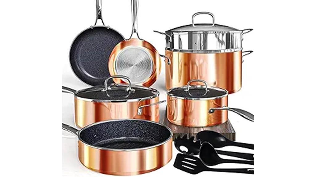 14 piece non stick ceramic cookware