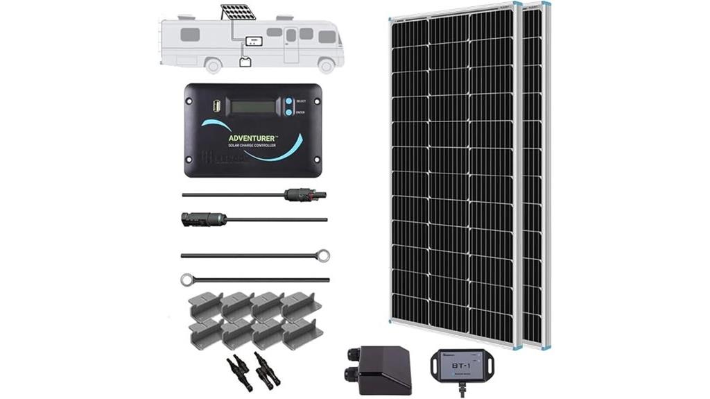 200w 12v monocrystalline kit