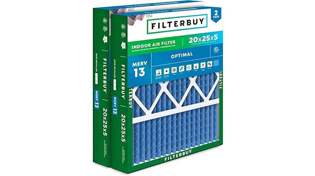 20x25x5 merv 13 filters