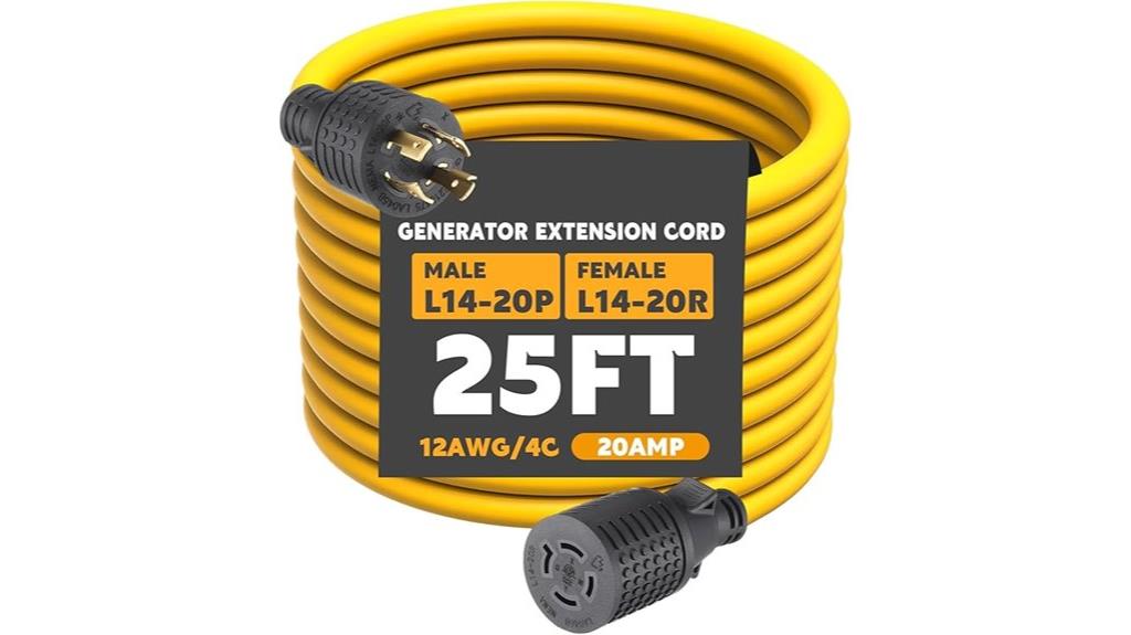 25 foot power extension cord