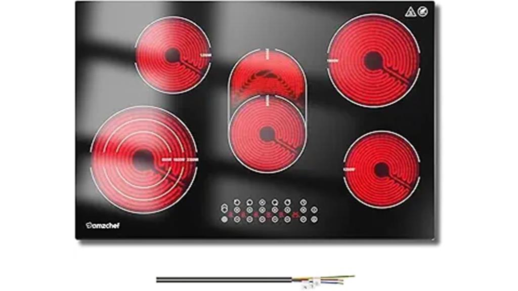 30 inch five burner cooktop