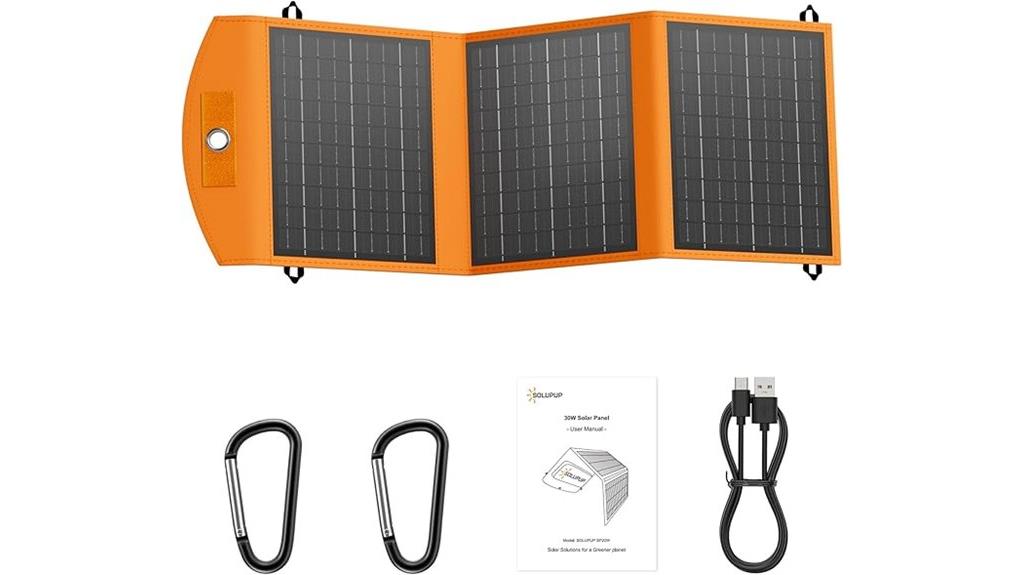 30w portable foldable solar